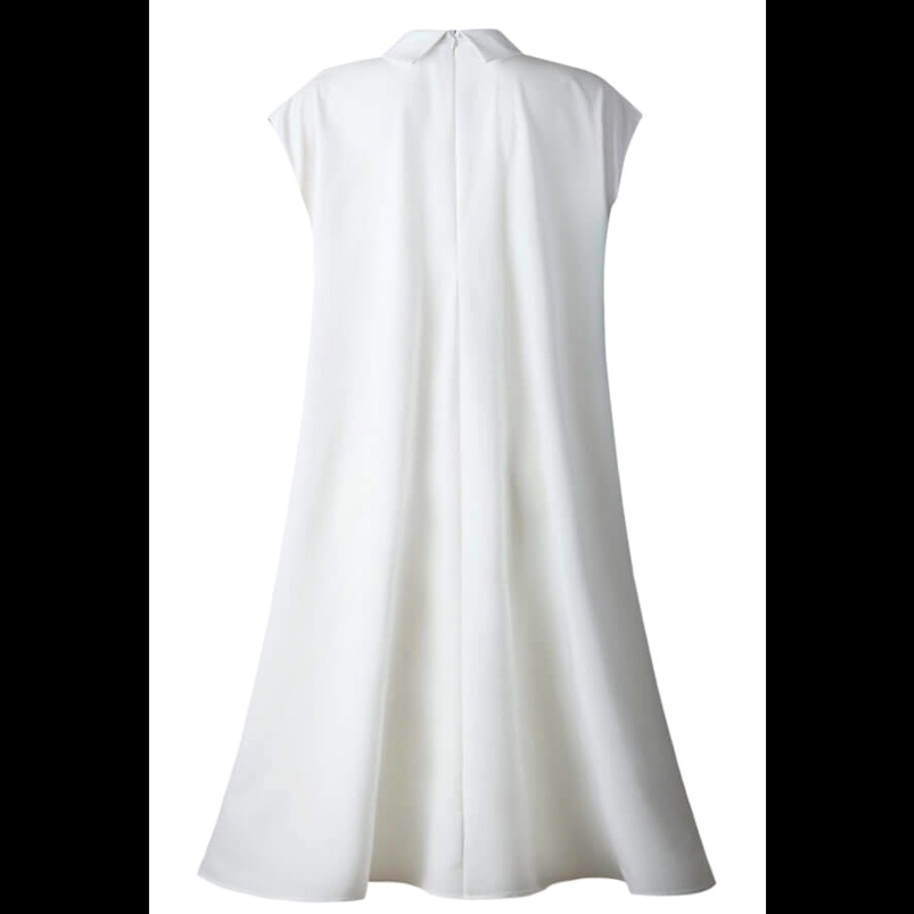 Vintage Style Floral White Ankle Length Dress - Picture 5 of 6